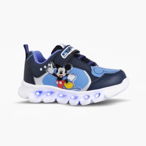 MICKEY AZUL CON LUZ AL PISAR